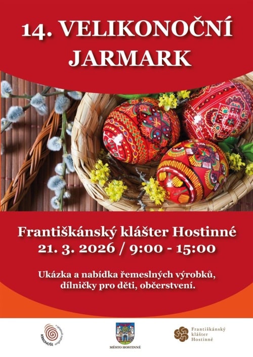 Plakát velikočního jarmarku v Hostinném.