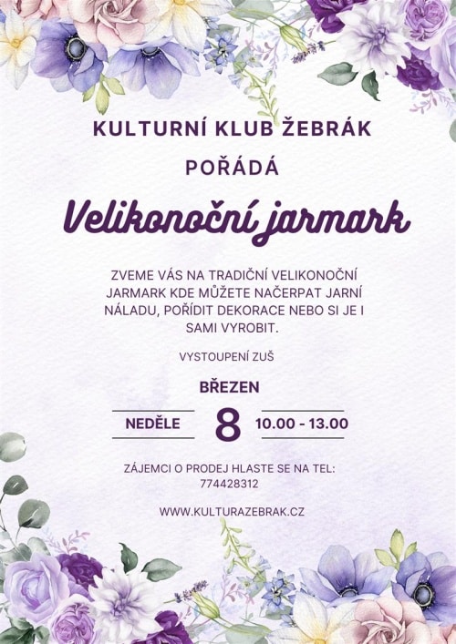 Plakát Velikonoc v Žebráku.