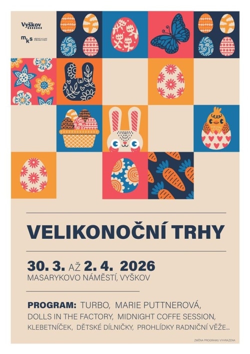 Plakát vyškovských trhů.