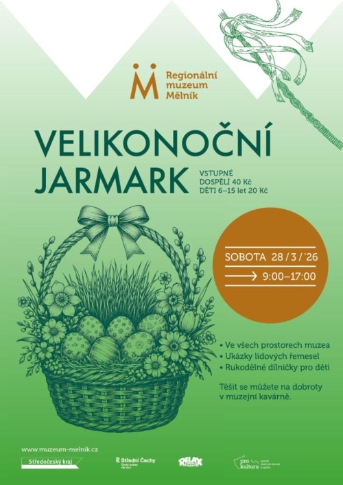 Plakát Velikonoc v Muzeu Mělník.