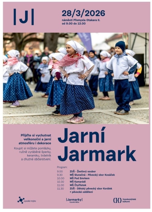 Plakát velikonočního jarmarku.