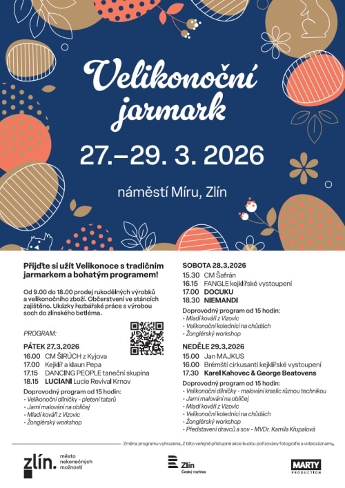 Plakát Velikonoc ve Zlíně.