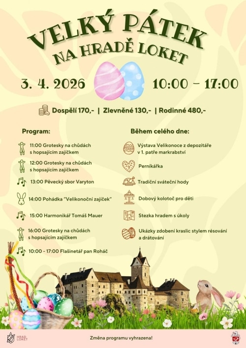 Plakát Velikonoc na Lokti.
