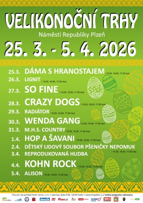 Plakát Velikonoc v Plzni.