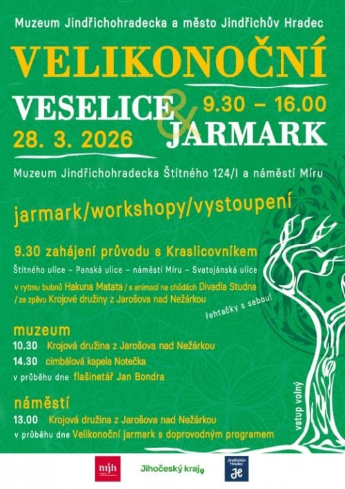 Plakát Velikonoc v Jindřichově Hradci.