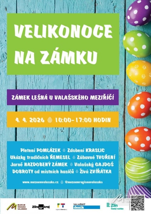 Plakát Velikonoc na zámku Lešná.