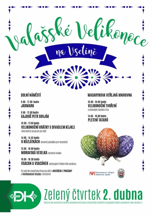 Plakát Velikonoc ve Vsetíně.