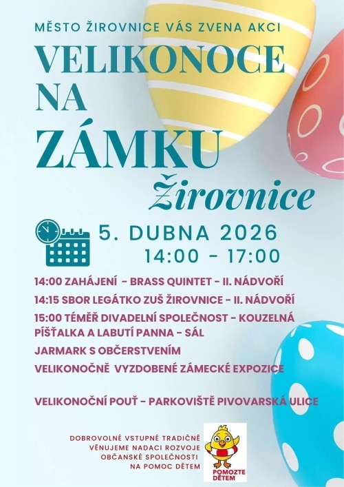 Plakát Velikonoc v Žirovnicích.
