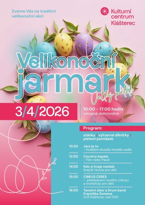 Plakát Velikonoc v Klášterci nad Ohří.