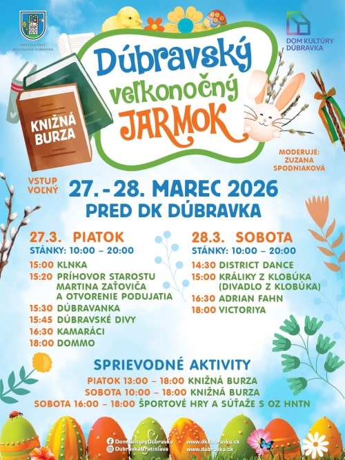 Plakát Velikonoc v Dúbravke.