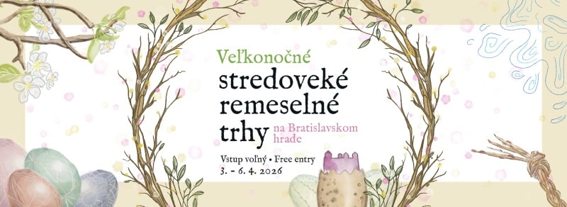 Plakát trhů na bratislavském hradě.