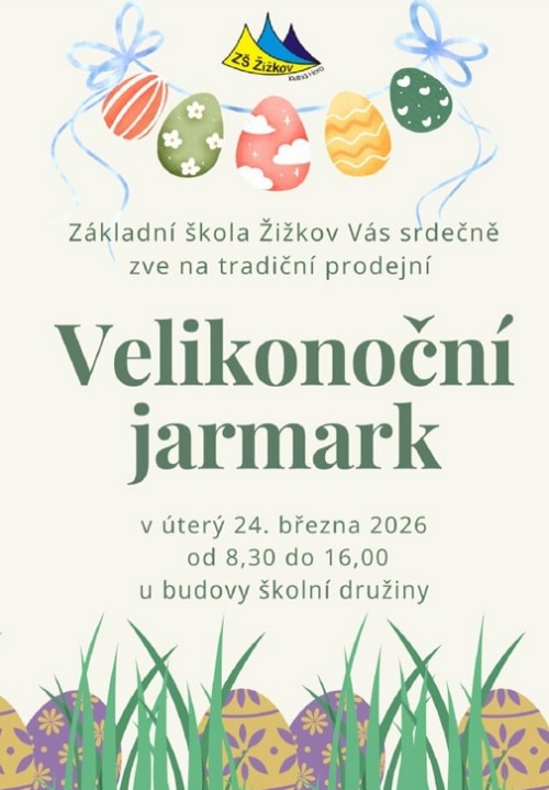 Plakát velikonočního jarmarku.